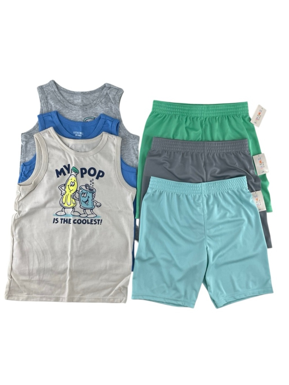 Toddler Boys Tank Tops & Shorts 6-Piece Bundle Size 5T